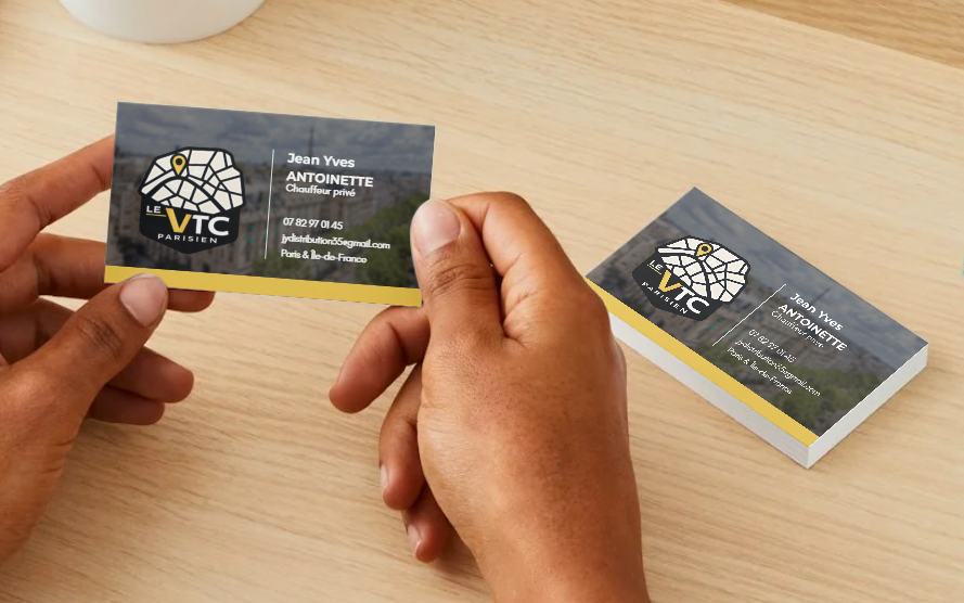 Cartes de visite Le VTC Parisien avec QR Code — Jean Yves Antoinette