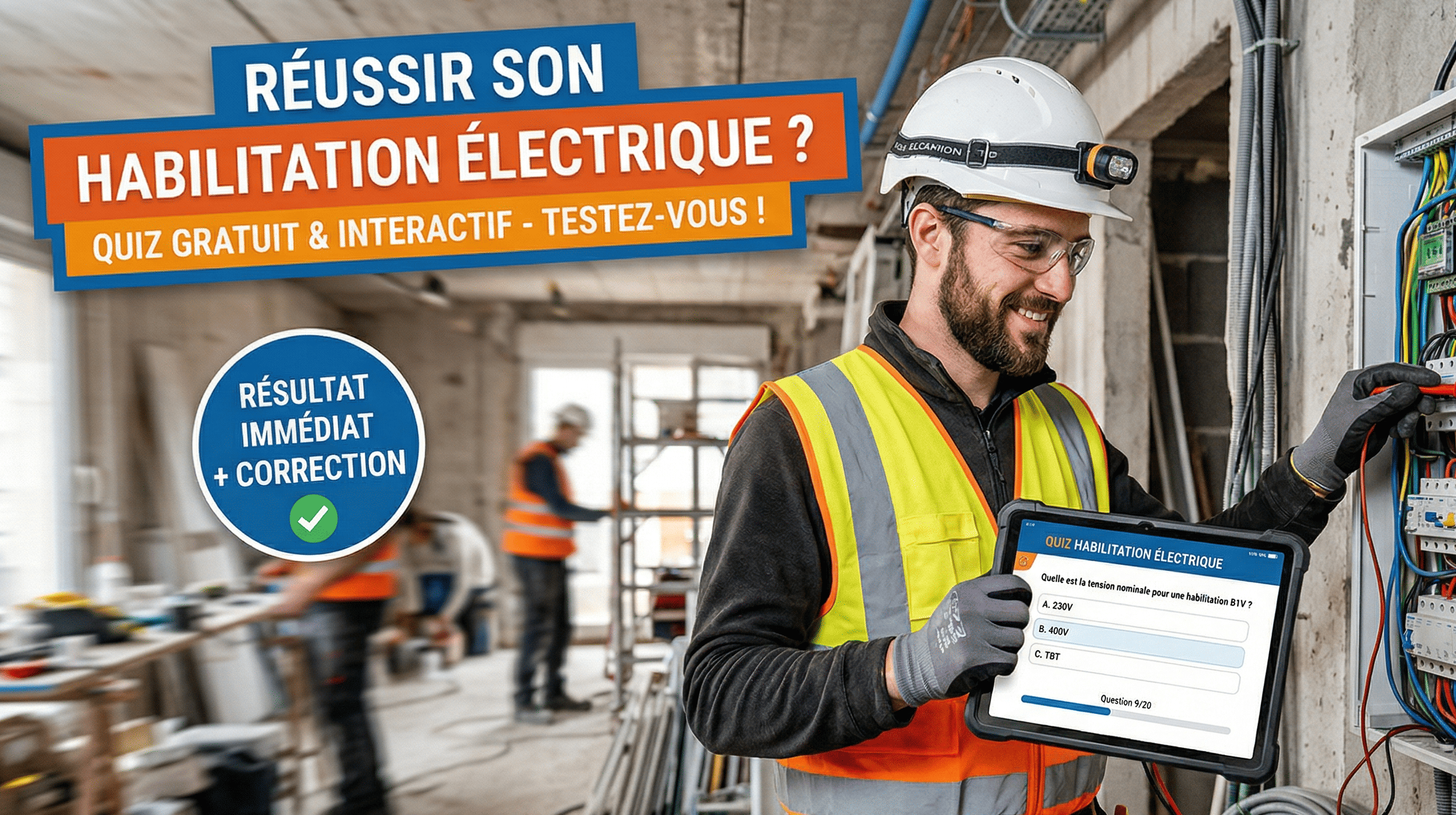 QCM Habilitation Electrique et Fluides Frigorigenes — Quiz gratuit interactif, resultat immediat et correction