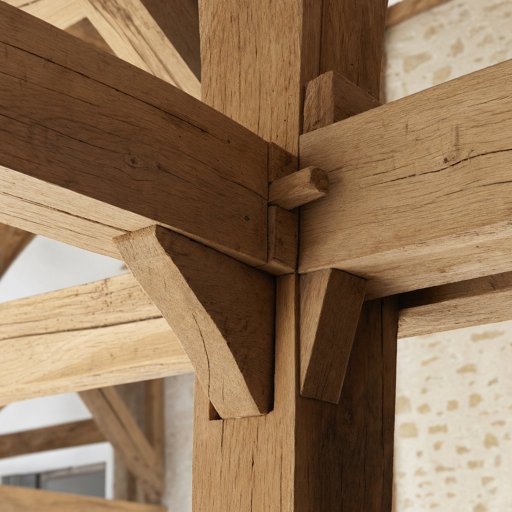 Charpentier travaillant sur une ferme en bois — site internet charpentier Ozymandias Agency