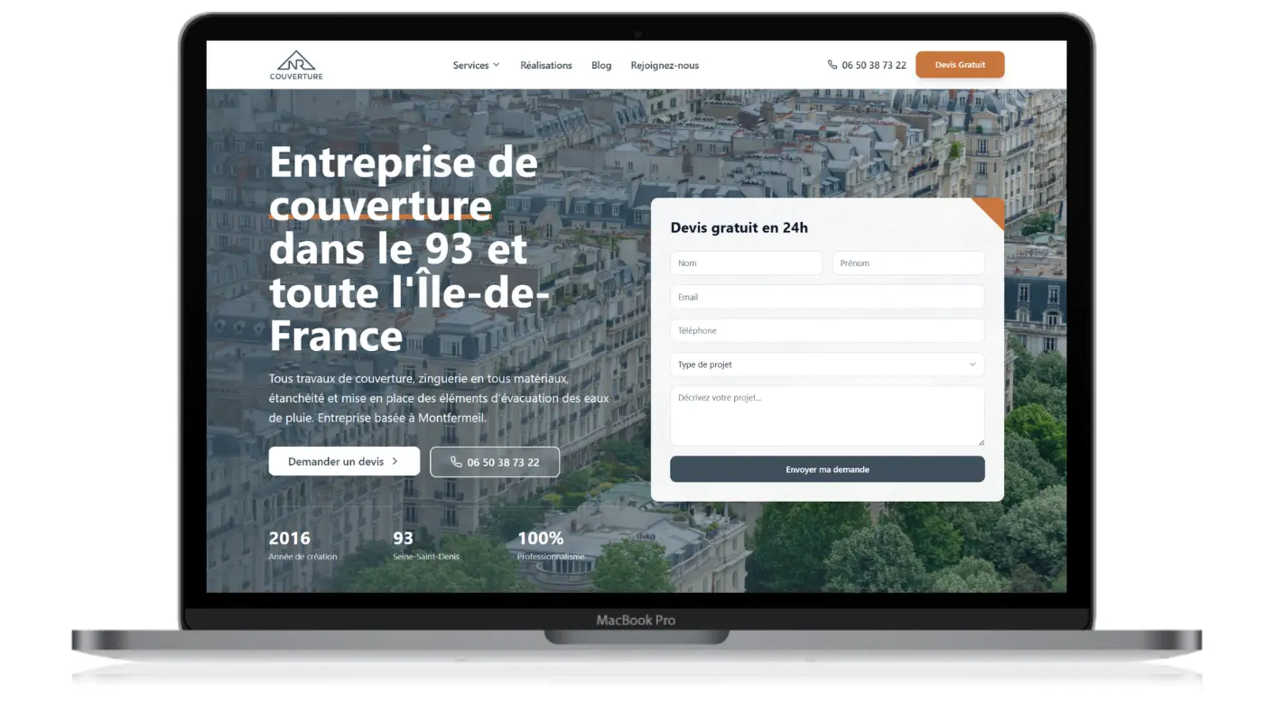 NR Couverture — site web artisan par Ozymandias