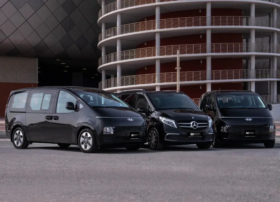 Flotte Aéroparnasse — vans premium Hyundai Staria et Mercedes Classe V
