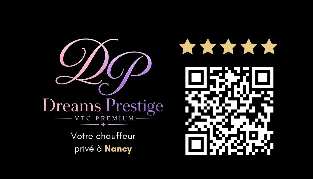 Carte de visite Dreams Prestige VTC — recto violet & noir
