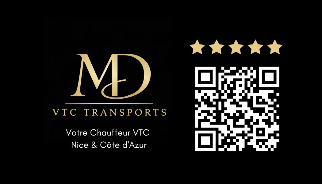 Carte de visite VTC MD VTC Transport avec QR code de réservation