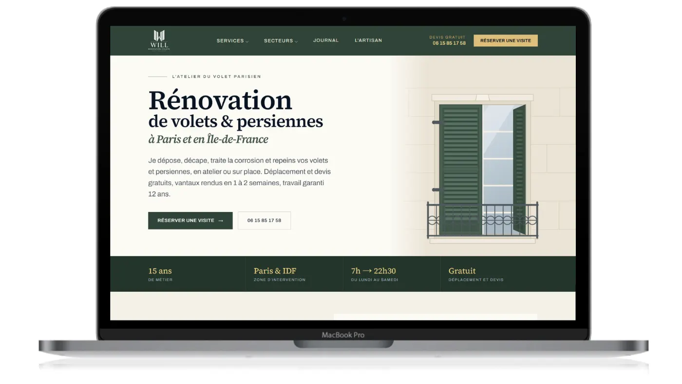 Will Rénovation Volets — réalisation Ozymandias