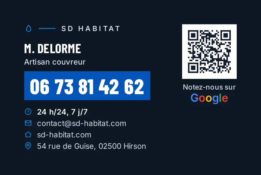 Carte de visite de SD Habitat — verso