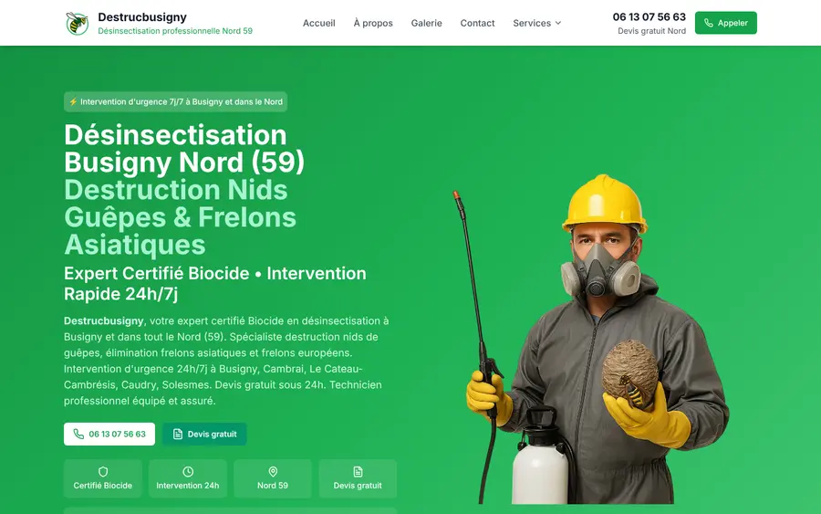 Le site de Destrucbusigny sur ordinateur, créé par Ozymandias