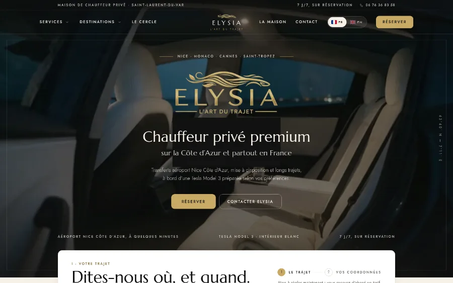 ELYSIA — Chauffeur privé sur la Côte d'Azur, Nice et Monaco