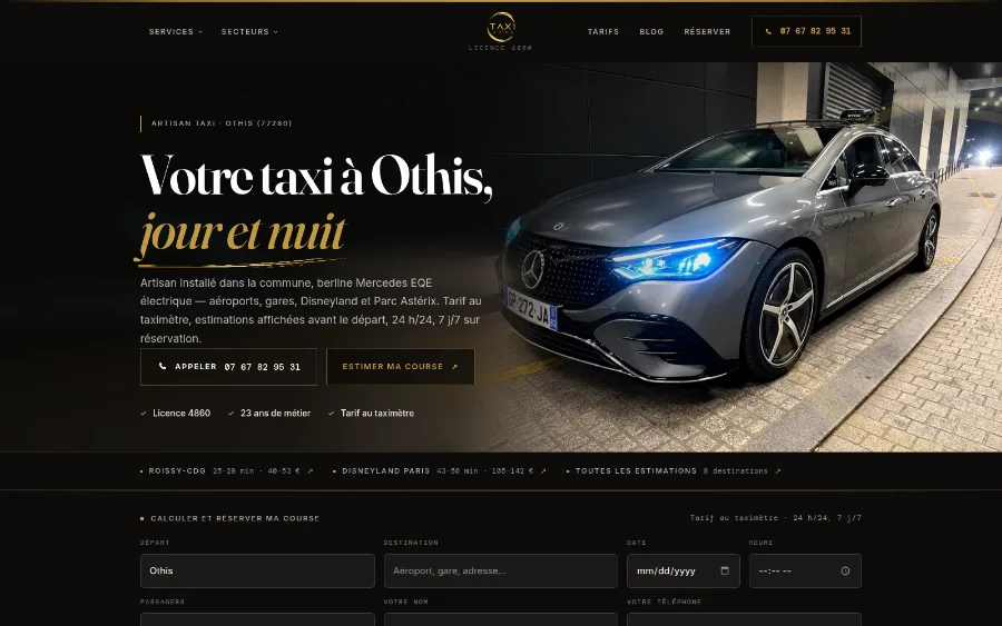 Taxi d'Othis — Artisan taxi à Othis (77280), Roissy-CDG en 25 min