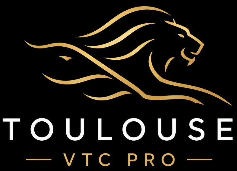 Logo Toulouse VTC Pro — lion doré