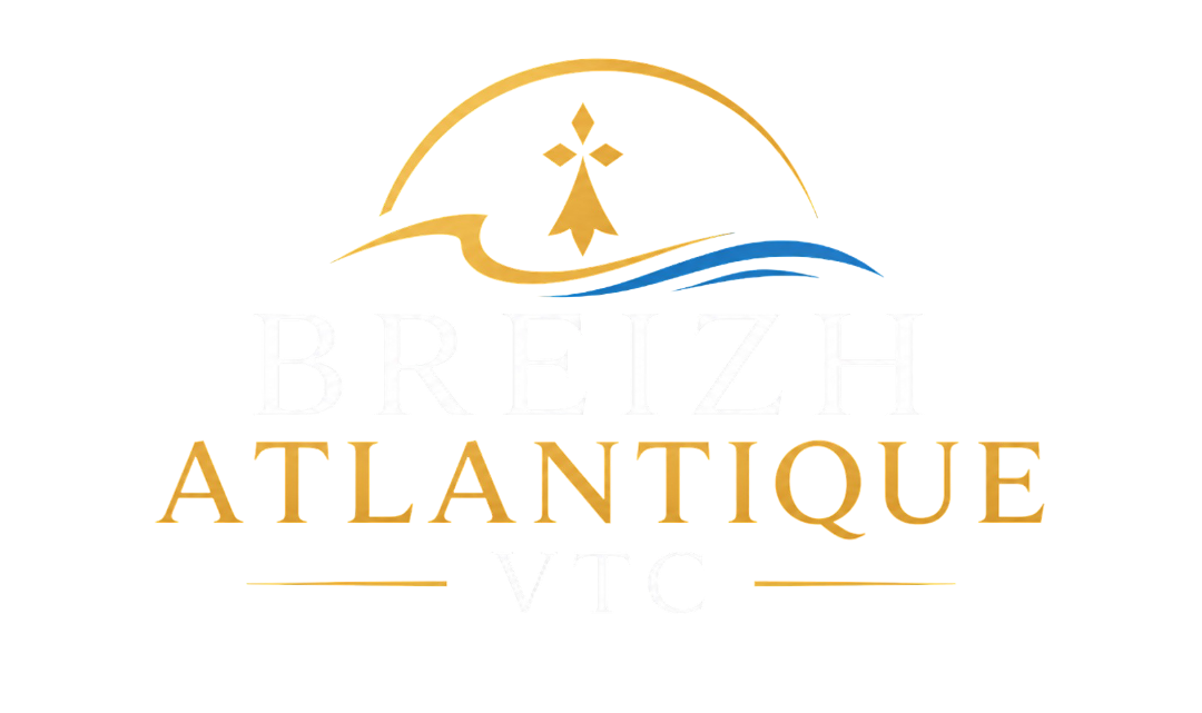 Logo VTC Breizh Atlantique — BREIZH ATLANTIQUE VTC en doré