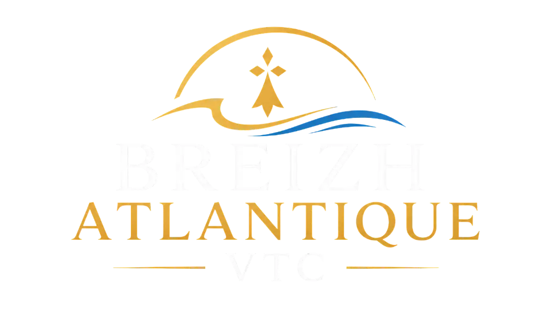 Logo VTC Breizh Atlantique — BREIZH ATLANTIQUE VTC en doré