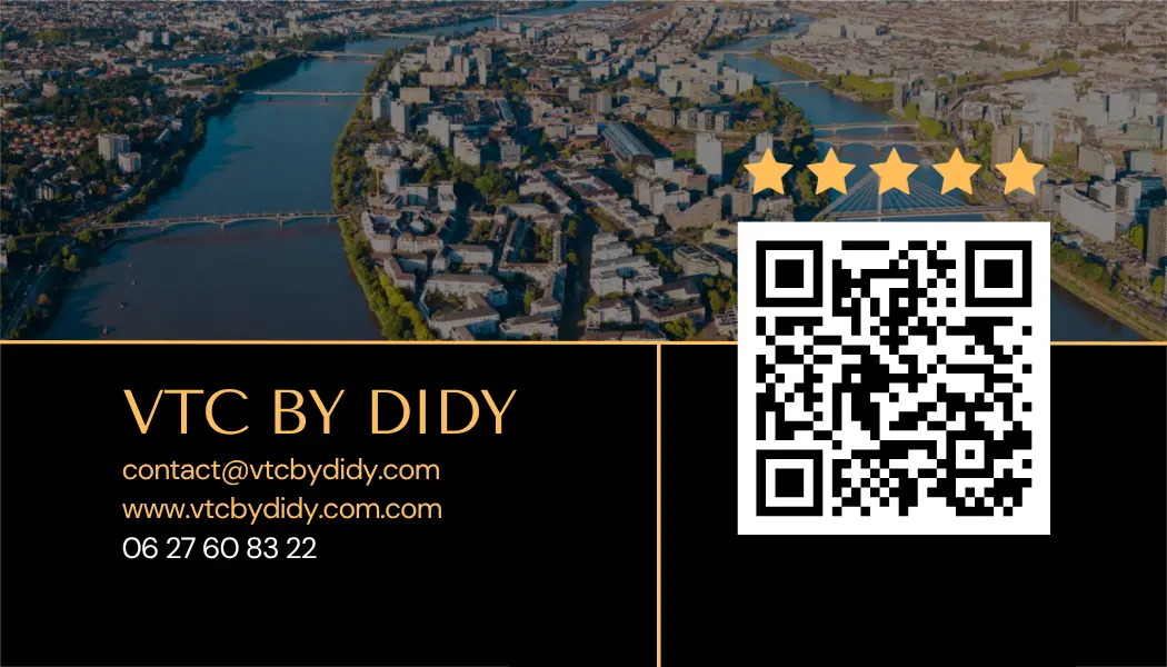 Cartes de visite VTC By DiDy — identité sombre & or premium